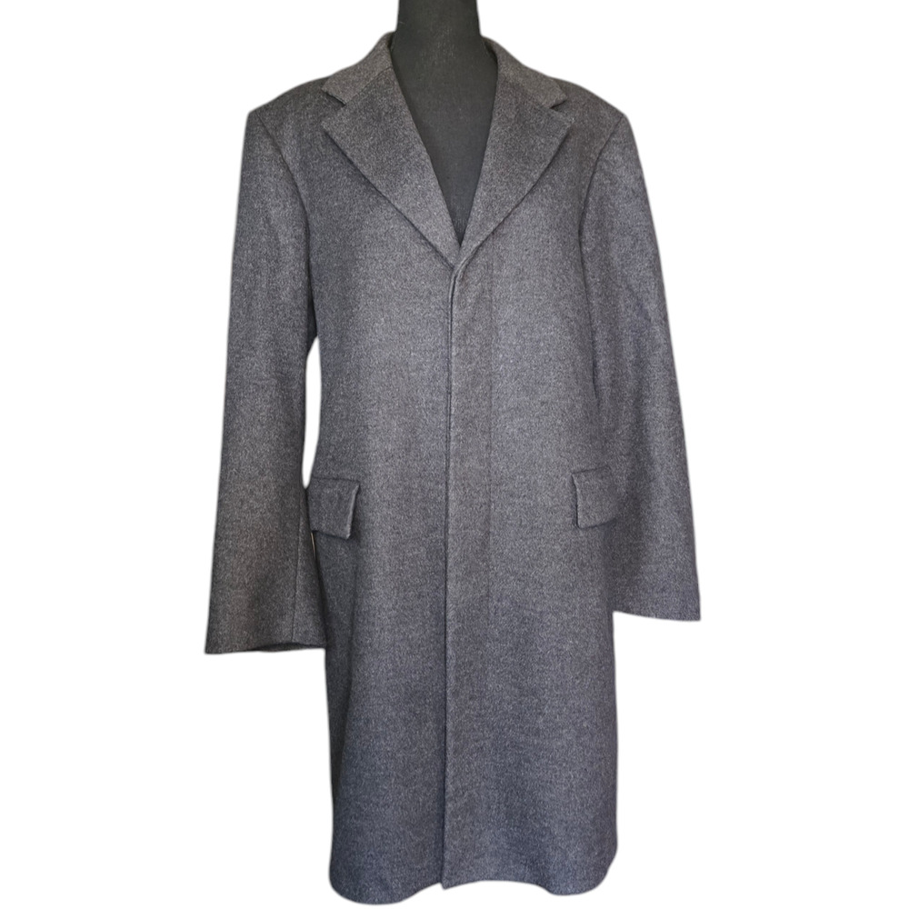 Italian Wool Over Coat Size 46 Benetton - Picture 2 of 9